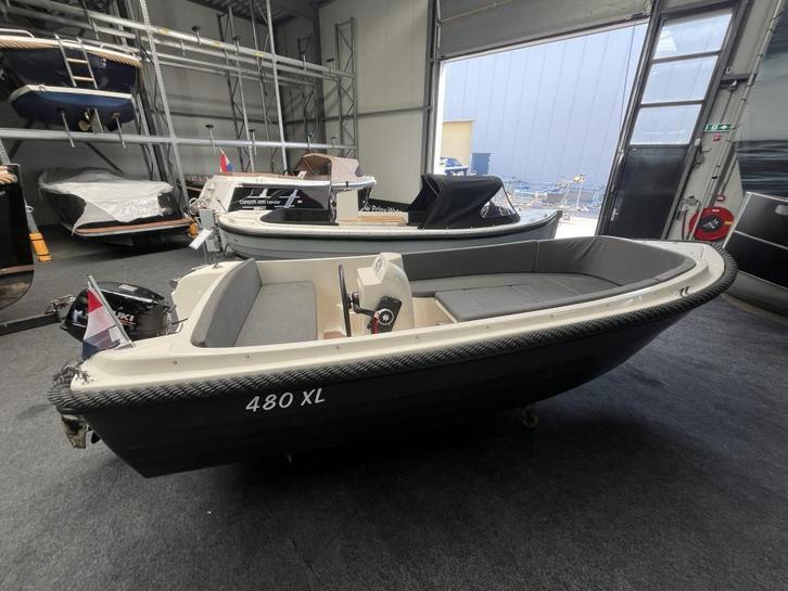 4-Family 480 XL + 9.9pk Suzuki 2017, Watersport en Boten, Sloepen, Gebruikt, 3 tot 6 meter, Buitenboordmotor, Benzine, Polyester