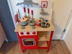 Speelkeuken + Winkelwagen vol accessoires, Ophalen, Gebruikt, Hout, Speelkeuken