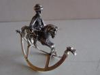 Miniatuur zilver EK37 hobbelpaard zilveren miniaturen, Antiek en Kunst, Verzenden, Zilver
