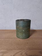 PTMD windlicht - waxinelichtjeshouder, groen goud, glas., Huis en Inrichting, Woonaccessoires | Kandelaars en Kaarsen, Overige materialen