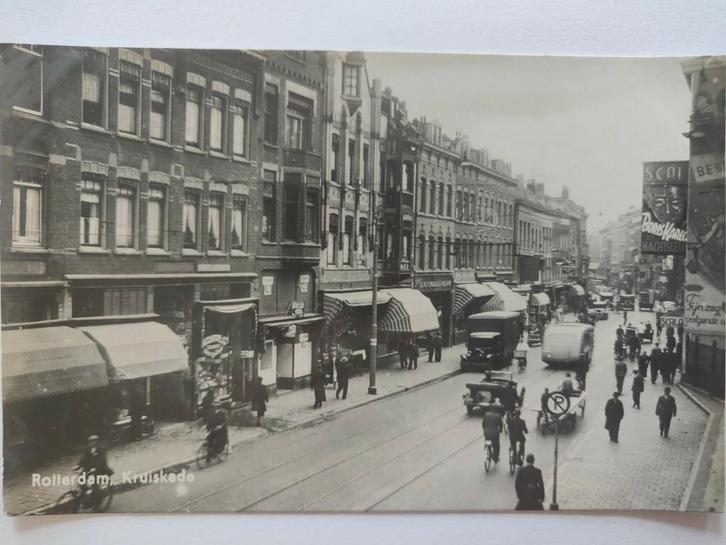 E876 Rotterdam Kruiskade, Verzamelen, Ansichtkaarten | Nederland, Zuid-Holland, 1920 tot 1940, Ophalen of Verzenden