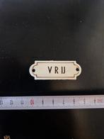 Emaille bordje vrij, Antiek en Kunst, Ophalen of Verzenden