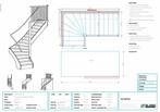 Vaste strap met kwart  Voor trapgat van 2,40m x 1,05m, Ophalen of Verzenden, Nieuw, Trap, 2 tot 4 meter