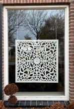 8x Wandpaneel Hout Vierkant Wit, Ophalen, Zo goed als nieuw