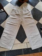 Beige linnen broek Zara  L (40), Verzenden, Zo goed als nieuw, Maat 38/40 (M), Beige
