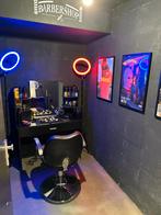 Kapperstoel met pomp + Kaptafel, Ophalen, Zo goed als nieuw, 50 tot 100 cm, Minder dan 100 cm