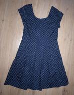 Donkerblauwe Jurk met Witte Stippen (M), Maat 38/40 (M), Blauw, Ophalen of Verzenden, Zo goed als nieuw