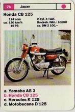 Kw1136 motorkaartje 7b honda cb 125, Ophalen of Verzenden, Zo goed als nieuw, Motoren