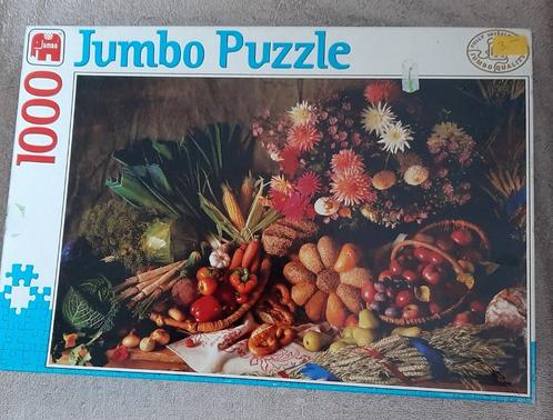 Stilleven met bloemen en fruit (Jumbo puzzel), Hobby en Vrije tijd, Denksport en Puzzels, Gebruikt, Legpuzzel, 500 t/m 1500 stukjes