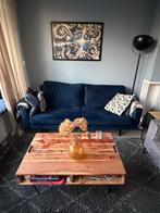 Blauwe 2-zits BENZ bank, Ophalen, Gebruikt, 150 tot 200 cm, Tweepersoons