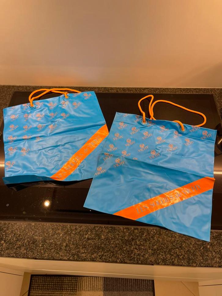 2 vintage Strandtassen  van Vichy  opblaasbaar, Sieraden, Tassen en Uiterlijk, Tassen | Schoudertassen, Nieuw, Ophalen of Verzenden