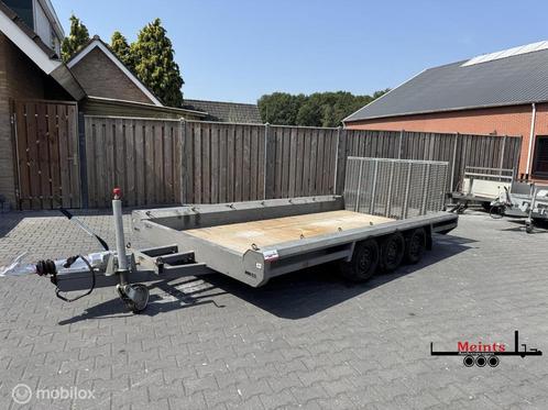 Hulco TERRAX-3 machinetransporter 400x180 3 asser 3500KG, Auto diversen, Aanhangers en Bagagewagens, Gebruikt