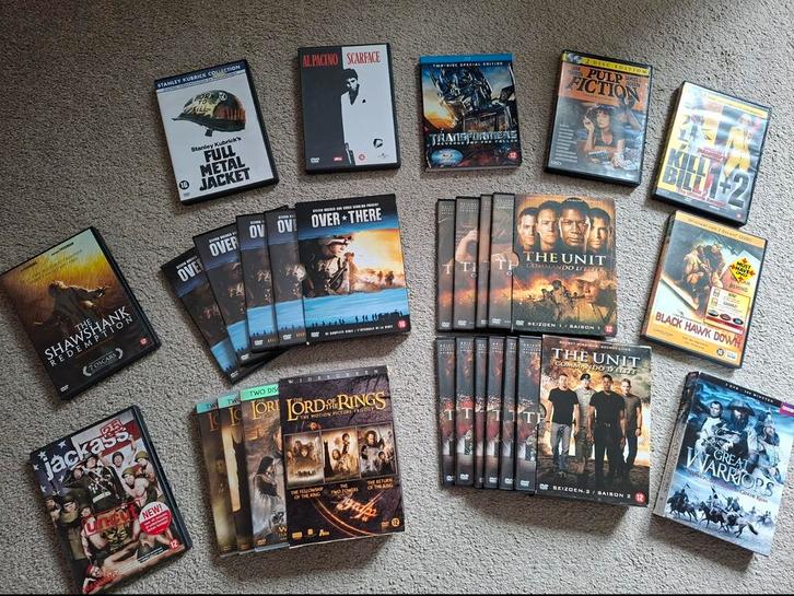 Veel dvd's films en series, Cd's en Dvd's, Dvd's | Tv en Series, Zo goed als nieuw, Vanaf 16 jaar, Ophalen of Verzenden