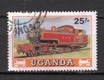 Uganda met een oud Stoomlokje EAR, Verzenden, Overige landen, Gestempeld