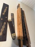 Vintage Meetlatten Joblot - Vouwbare Houten Linialen / Rabon, Antiek en Kunst, Antiek | Gereedschap en Instrumenten, Ophalen of Verzenden
