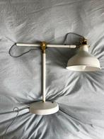 IKEA RANARP Bureaulamp Wit/Messing, Huis en Inrichting, Lampen | Vloerlampen, Ophalen, Zo goed als nieuw, Metaal, Minder dan 100 cm