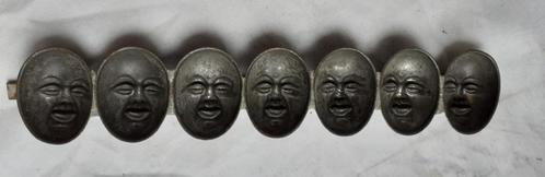 Antieke Chocoladevorm: 7 X GEZICHTJES, Antiek en Kunst, Curiosa en Brocante, Ophalen of Verzenden
