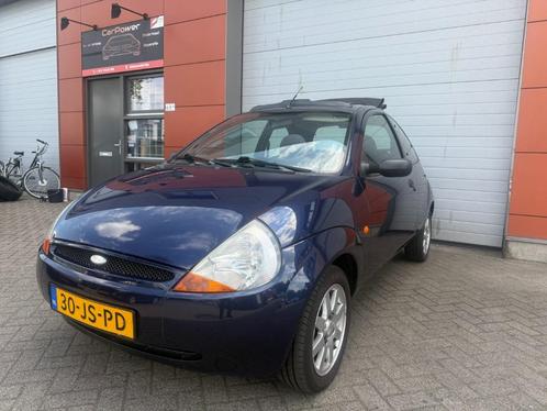 Ford Ka 1.3 I 44KW 2002 Blauw Panoramadak! VERKOCHT!, Auto's, Ford, Bedrijf, Ka, Alarm, Centrale vergrendeling, Elektrische ramen