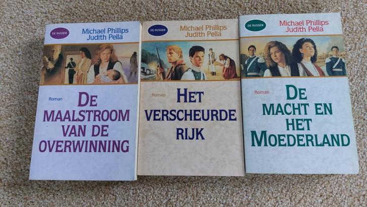 3 boeken serie de Russen, Michael Phillips & Judith Pella, Boeken, Romans, Gelezen, Ophalen of Verzenden