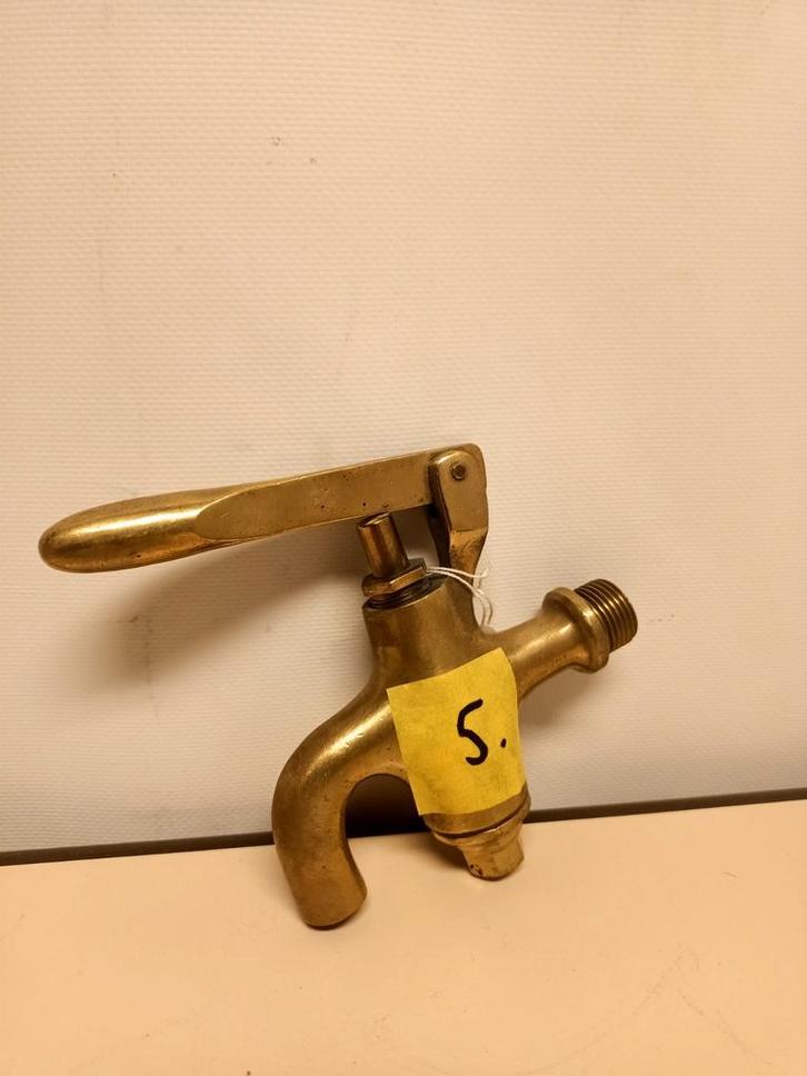 Antieke Messing Kraan - 10x14cm, Antiek en Kunst, Antiek | Koper en Brons, Ophalen of Verzenden