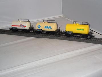 3 x Marklin ketelwagon IGLO-ARAL-BIODIESEL (#408) beschikbaar voor biedingen