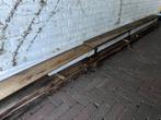 Partijtje boomstamplanken / schaaldelen en vellingdelen, Doe-het-zelf en Verbouw, Hout en Planken, Ophalen, Gebruikt, Minder dan 25 mm