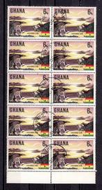 Ghana blok van 10 met aanhang een Dam Akosombo Dam, Postzegels en Munten, Postzegels | Afrika, Overige landen, Verzenden, Gestempeld