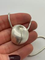 A503 Prachtig zilveren collier met hanger (deel van set), Met hanger, Ophalen of Verzenden, X, Zilver