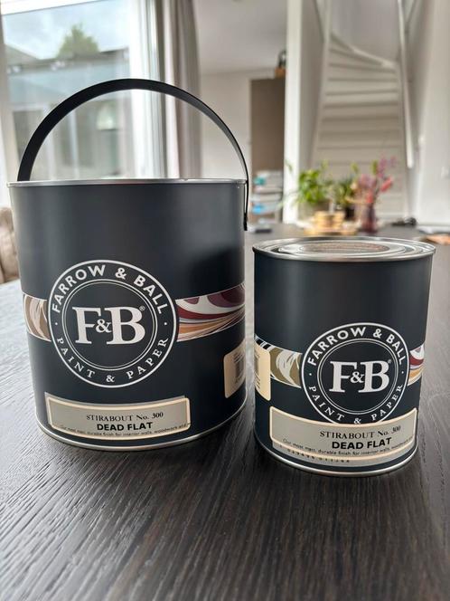 Farrow & ball Dead Flat no 300 stirabout, Doe-het-zelf en Verbouw, Verf, Beits en Lak, Zo goed als nieuw, Verf, Minder dan 5 liter