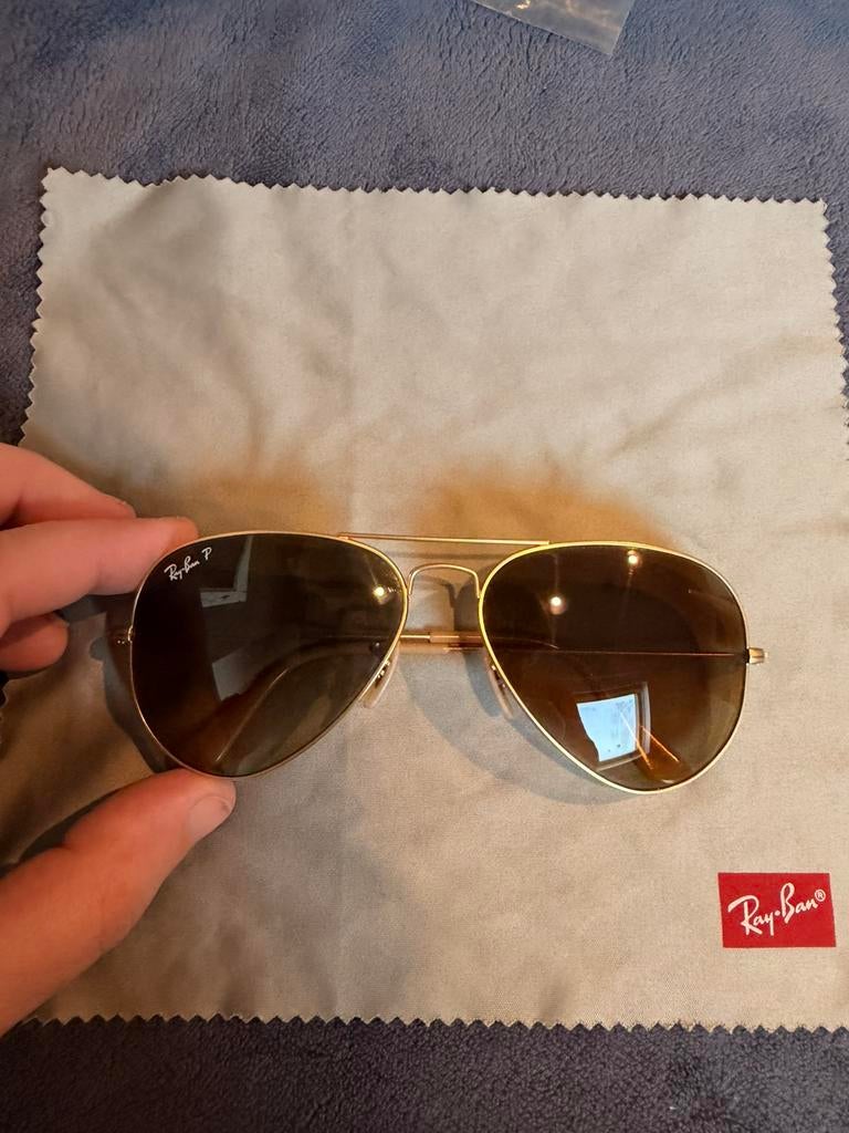 Ray‑Ban Aviator Polarized | 100% ORIGINEEL | Als nieuw, Ophalen, Zonnebril, Overige kleuren, Zo goed als nieuw