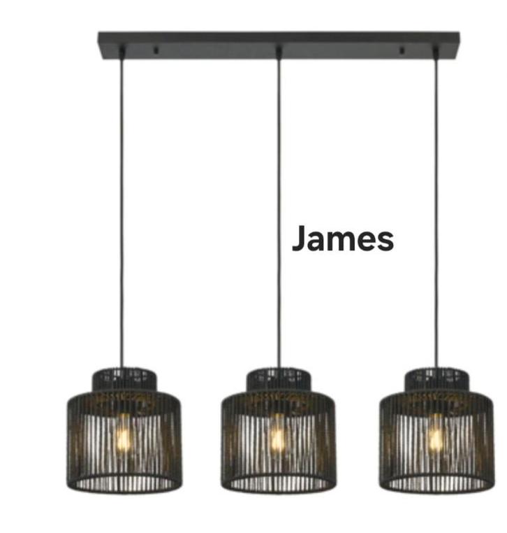 Moderne Hanglamp met 3 Lampen, Huis en Inrichting, Lampen | Hanglampen, Nieuw, 50 tot 75 cm, Metaal, Ophalen