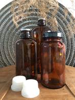 Vintage Apothekersflessen / Potten / Bruin Glas, Ophalen of Verzenden, Zo goed als nieuw