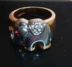 Ring met Olifant, Ophalen of Verzenden, Zo goed als nieuw, Goud, Dame