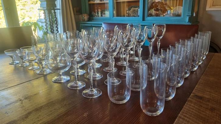 Kristallen glas servies 54 dlg, Antiek en Kunst, Antiek | Glas en Kristal, Ophalen
