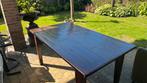Mooie houten teak tafel Maat 160 bij 90 cm, Huis en Inrichting, Ophalen, 50 tot 100 cm, Zo goed als nieuw, Vijf personen of meer