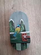Houten plankje met koolmees, Huis en Inrichting, Ophalen of Verzenden