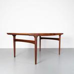 Vintage Deense eettafel ontworpen door Johannes Andersen, Ophalen, Gebruikt, Teakhout, 200 cm of meer