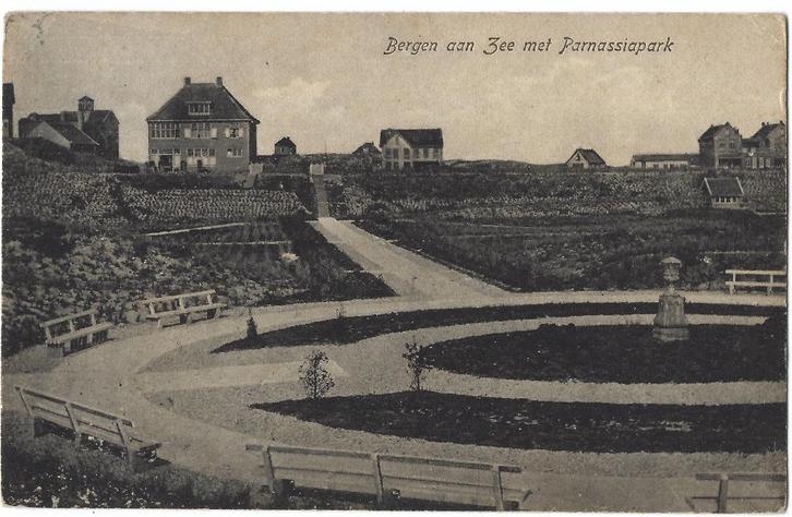 Bergen aan Zee met Parnassiapark, Verzamelen, Ansichtkaarten | Nederland, Gelopen, Noord-Holland, Voor 1920, Verzenden