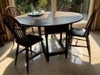 Engelse eettafel  Gatelegmodel met 6 stoelen!  Prachtig set, Antiek en Kunst, Antiek | Meubels | Tafels, Ophalen