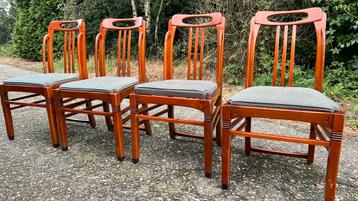 4 Schuitema Jugendstil Eetkamerstoelen beschikbaar voor biedingen