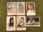 6 Oude zwart-wit ansichtkaarten kinderen (€0,50 p/s), Ophalen of Verzenden, 1940 tot 1960, Gelopen, Kinderen