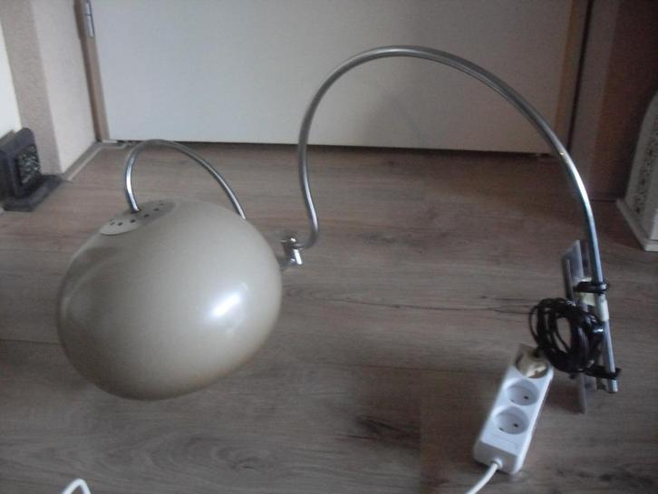 vintage dijkstra mushroom wandlamp dubbelen boog, Huis en Inrichting, Lampen | Wandlampen, Kunststof, Metaal, Ophalen of Verzenden