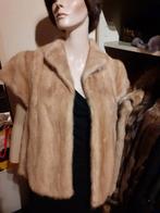 Honingbruine echte mink bontvest bont bodywarmer bontjas M, Ophalen of Verzenden, Zo goed als nieuw, Maat 38/40 (M), Bruin