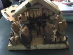 Prachtige houten kerststal van berkenhout, Diversen, Kerst, Ophalen of Verzenden, Zo goed als nieuw