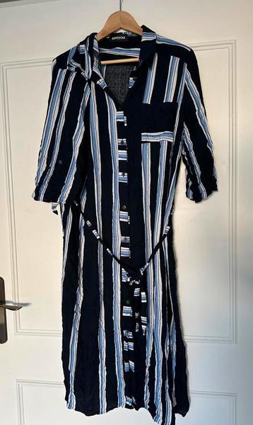 Mooie viscose blousejurk donkerblauw 46 beschikbaar voor biedingen
