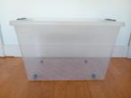 Plastic opbergbox met wieltjes 60 liter, Doe-het-zelf en Verbouw, Kratten en Dozen, Ophalen, 50 tot 75 cm, Minder dan 40 cm, 35 tot 50 cm