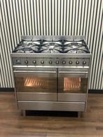 Luxe RVS Smeg Fornuis 6 pits met dubbele oven, Witgoed en Apparatuur, Fornuizen, Fornello Esperta, Ophalen of Verzenden, Zo goed als nieuw