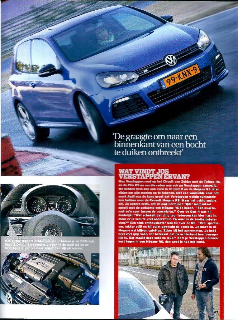 Autovisie test VW Golf R 2010, Ophalen of Verzenden, Gelezen, Volkswagen