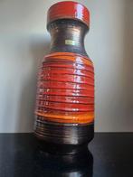Vintage West Germany vaas keramiek xl oranje, Ophalen of Verzenden