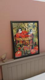 Diamond Painting Vogels & Bessen - Ingelijst, Ophalen, Minder dan 50 cm, Schilderij, Minder dan 50 cm